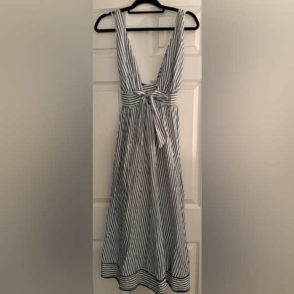 Blue stripe midi dress - size L - Picture 3 of 5